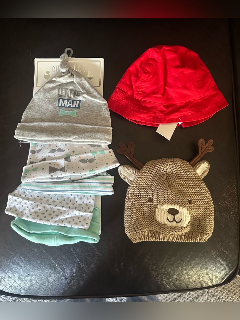 Duck Duck Goose Baby Hat Set - 7 Pieces, 0-9 months
